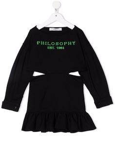 Philosophy Di Lorenzo Serafini Kids платье-свитер с вышитым логотипом