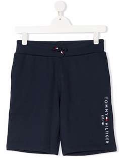 Tommy Hilfiger Junior спортивные шорты с вышитым логотипом