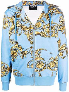 Versace Jeans Couture худи на молнии с принтом Regalia Baroque