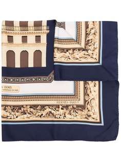 Hermès шелковый платок La Maison Dorée 1976-го года Hermes