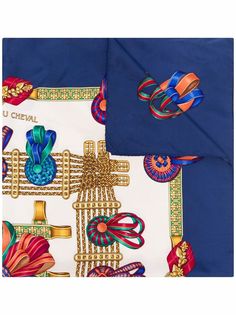 Hermès шелковый платок Les Rubans du Cheval 1988-го года Hermes
