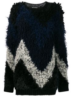 Comme Des Garçons Pre-Owned свитер оверсайз 2000-х годов с узором шеврон