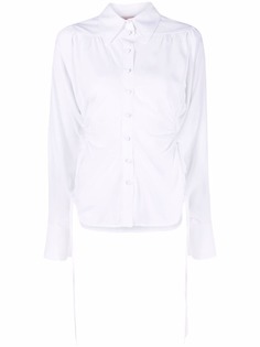 Nº21 рубашка с кулиской и вырезами