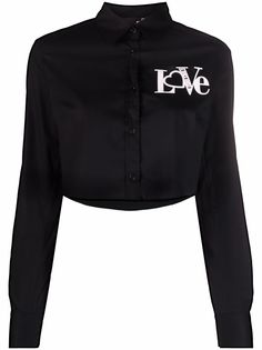Love Moschino укороченная рубашка с логотипом