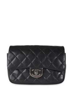 Chanel Pre-Owned стеганая сумка с ремнем и верхней ручкой