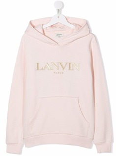 LANVIN Enfant худи с вышитым логотипом