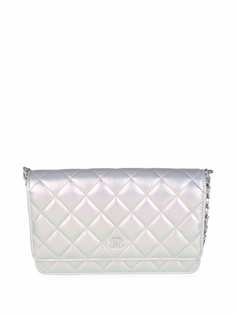 Chanel Pre-Owned стеганая сумка с логотипом CC