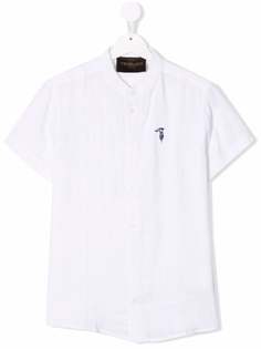 TRUSSARDI JUNIOR рубашка с вышитым логотипом