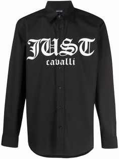 Just Cavalli рубашка с длинными рукавами и логотипом