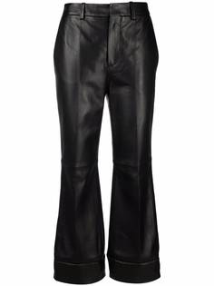 Dsquared2 укороченные кожаные брюки