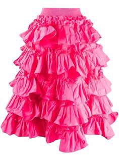 RED Valentino юбка А-силуэта с оборками