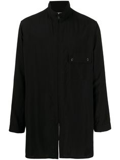 Yohji Yamamoto рубашка на молнии с длинными рукавами