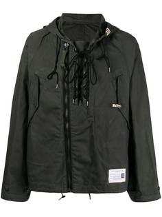 Maison Mihara Yasuhiro куртка с капюшоном и кулиской