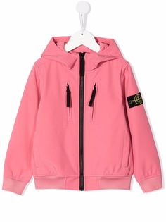 Stone Island Junior бомбер с нашивкой-логотипом