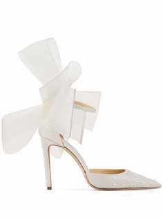 Jimmy Choo туфли с бантом и заостренным носком