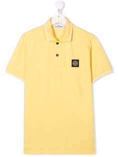 Stone Island Junior рубашка поло с нашивкой-логотипом
