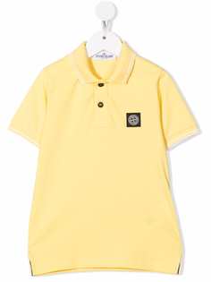 Stone Island Junior рубашка поло с нашивкой-логотипом