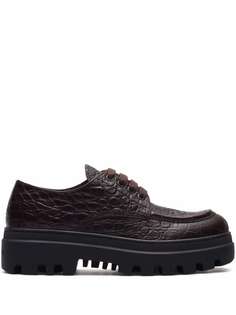 Car Shoe туфли на массивной подошве с тиснением под крокодила