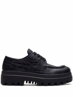 Car Shoe туфли на массивной подошве с тиснением под крокодила