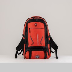 Рюкзак туристический, 40 л, отдел на молнии, 2 наружных кармана, цвет чёрный/красный NO Brand