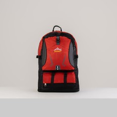 Рюкзак туристический, 21 л/25 л, отдел на молнии, 3 наружных кармана, с расширением, цвет чёрный/красный NO Brand