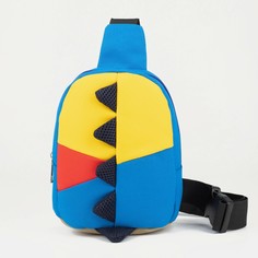 Рюкзак детский, отдел на молнии, цвет синий/жёлтый NO Brand