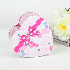 Коробка подарочная сердце love со светодиодом, 15х12х15 см NO Brand