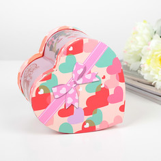 Коробка подарочная сердце happy day со светодиодом, 15х12х15 см NO Brand