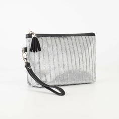 Косметичка-сумка, отдел на молнии, цвет серый NO Brand
