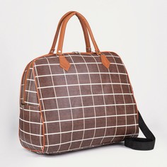 Сумка дор клетка, 40*15*45см, отдел на молнии, коричневый NO Brand
