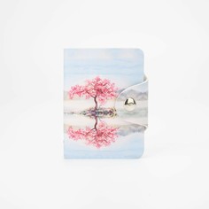 Визитница на кнопке, 28 листов, цвет голубой NO Brand