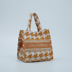 Косметичка-сумочка, отдел на липучке, цвет белый/оранжевый NO Brand