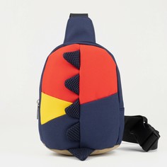 Рюкзак детский, отдел на молнии, цвет тёмно-синий/красный NO Brand