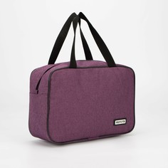 Косметичка-сумка, отдел на молнии, цвет фиолетовый NO Brand