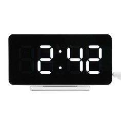 Часы электронные с будильником, календарём, термометром 15.1х1.3х7.5 см NO Brand