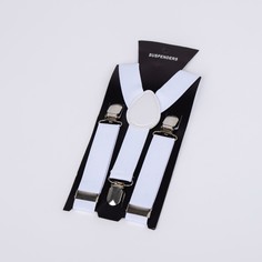 Подтяжки детские, ширина - 2 см, цвет белый NO Brand