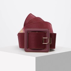 Ремень женский, ширина 4,8 см, гладкий, винт, цвет бордовый NO Brand