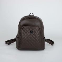 Рюкзак, отдел на молнии, наружный карман, цвет тёмно-коричневый NO Brand