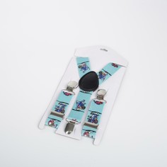 Подтяжки детские, ширина 2,5 см, цвет голубой NO Brand