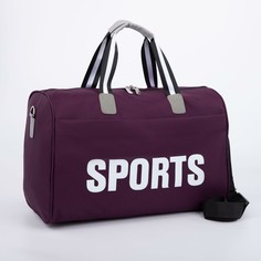 Сумка спортивная, отдел на молнии, наружный карман, цвет фиолетовый NO Brand