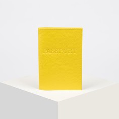 Обложка для паспорта, загран, флотер, цвет жёлтый NO Brand