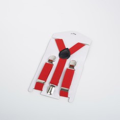 Подтяжки детские, ширина 2 см, цвет красный NO Brand