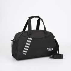 Сумка спортивная, отдел на молнии, наружный карман, длинный ремень, цвет чёрный NO Brand