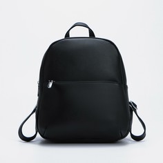 Рюкзак, отдел на молнии, 2 наружных кармана, цвет чёрный NO Brand