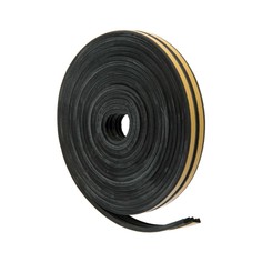 Уплотнитель для окон и дверей ubl010e e-профиль (резиновый) на клейкой основе, цвет черный, NO Brand