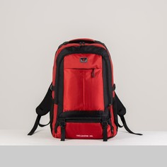 Рюкзак туристический, 40 л, отдел на молнии, 2 наружных кармана, цвет чёрный/красный NO Brand