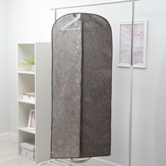 Чехол для одежды, 60×140 см, спанбонд, цвет серый NO Brand