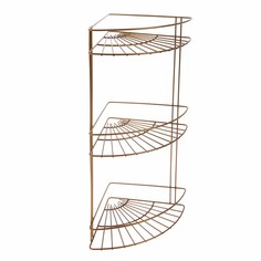 Полка угловая 3-х ярусная slim, 25×18×45 см, цвет бронза NO Brand