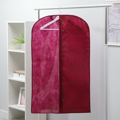 Чехол для одежды 60×100 см, спанбонд, цвет бордо NO Brand
