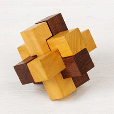 Головоломка дерево 9х9х9 см NO Brand